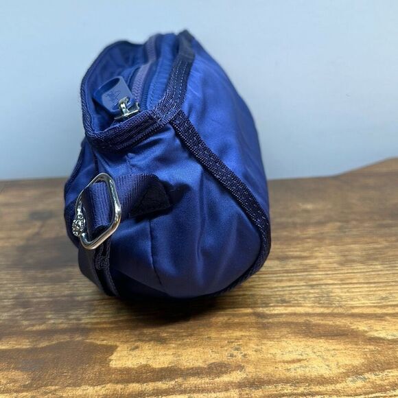 Kipling Small Crossbody Bag Blue Purple with Monkey Key Chain - Picture 6 of 13